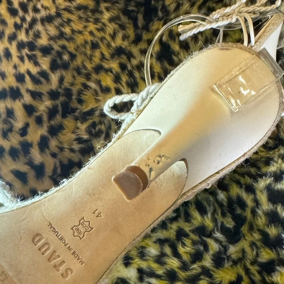 Staud Chiara Espadrille Rope Tan Bohemian Beach Macrame Heels 41 - Picture 5 of 6